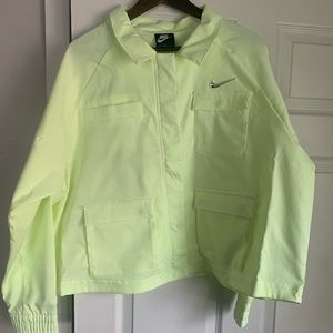 This is a neon jacket and skirt set.